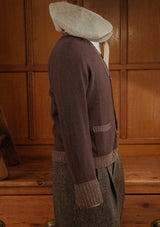 Fawcett Lambs Wool Cardigan - Hazelnut