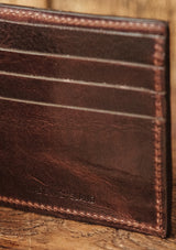 Saddle Leather Wallet - Dark Brown