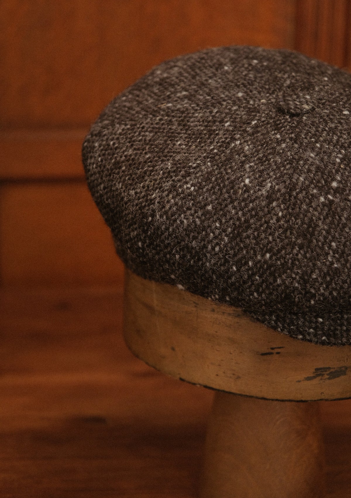 Fulton Baker Boy - (Mid-Width) Black Grain Donegal Tweed