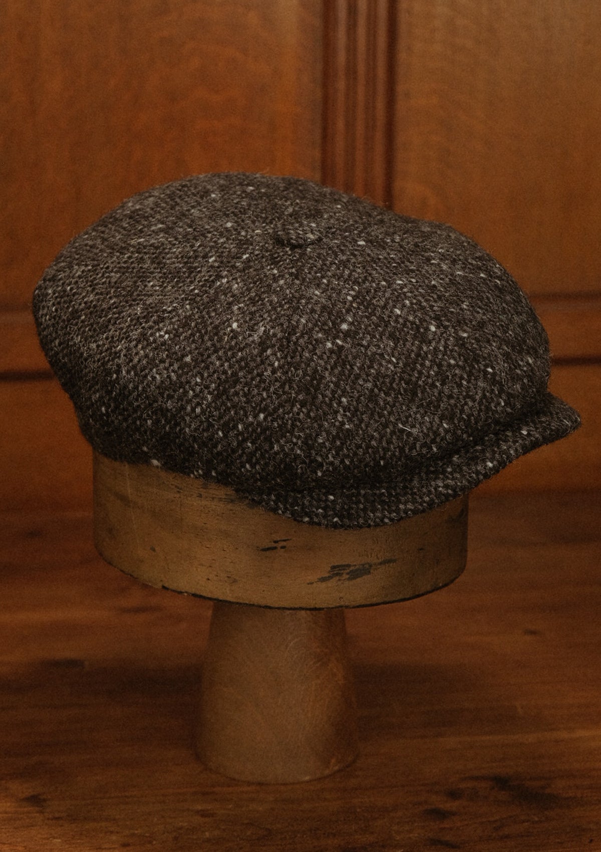 Fulton Baker Boy - (Mid-Width) Black Grain Donegal Tweed