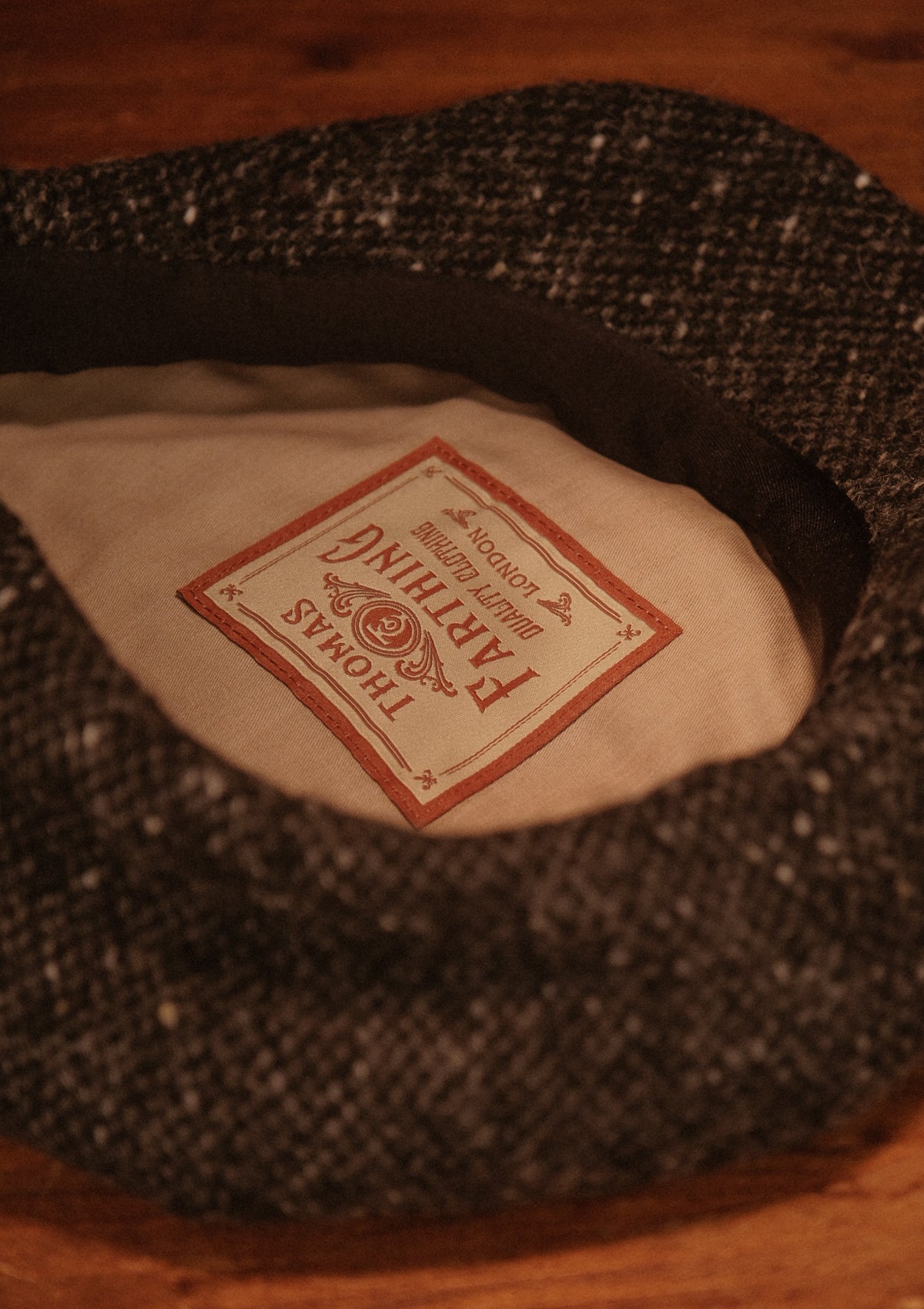 Fulton Baker Boy - (Mid-Width) Black Grain Donegal Tweed
