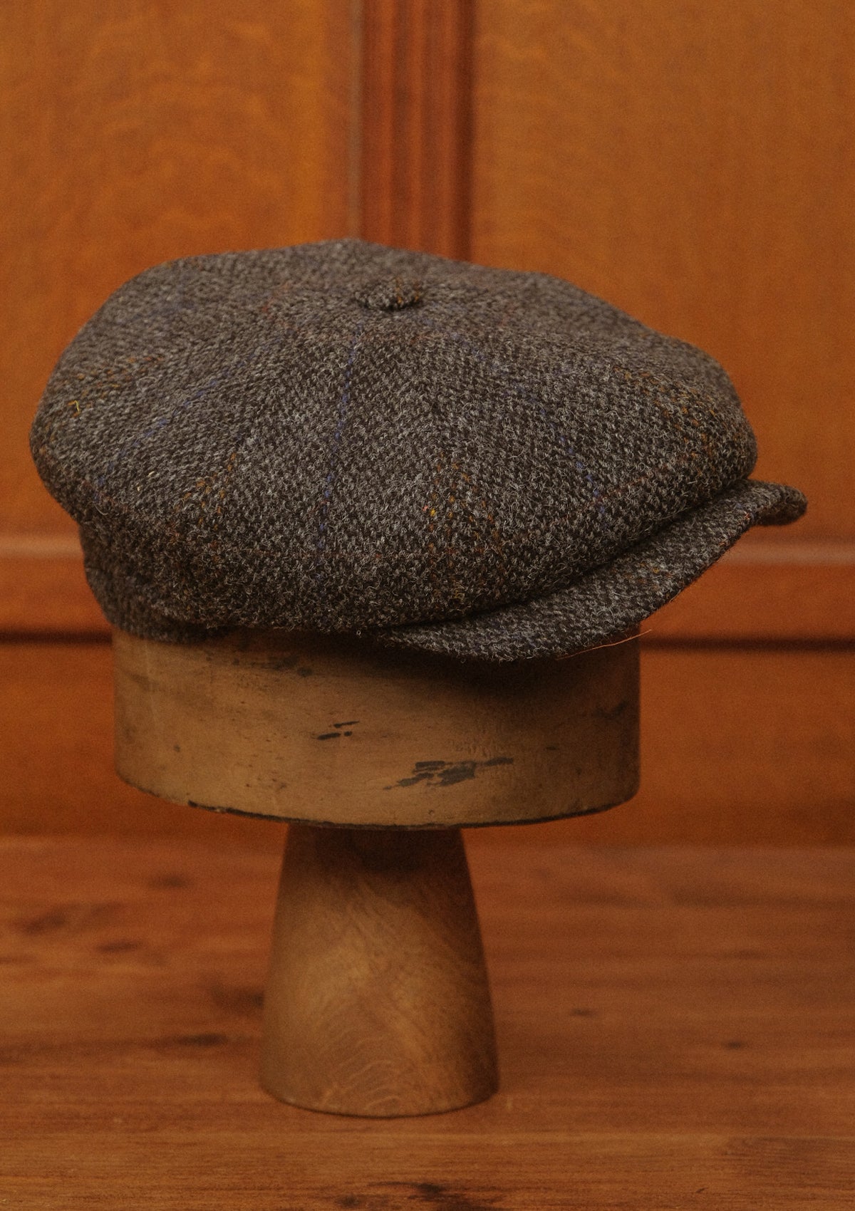 Fulton Baker Boy - (Mid-Width) Graphite Harris Tweed