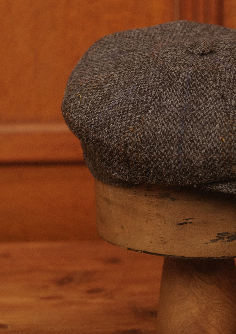 Fulton Baker Boy - (Mid-Width) Graphite Harris Tweed