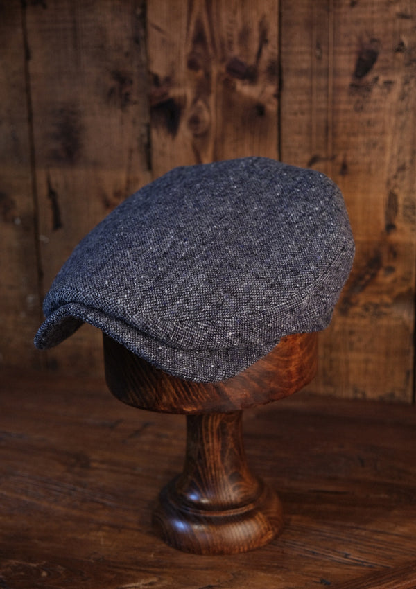 Geary Flat Cap - Pale Blue Donegal Tweed