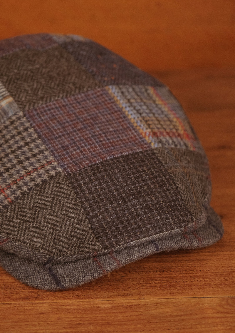 Geary Flat Cap - Grey Patchwork