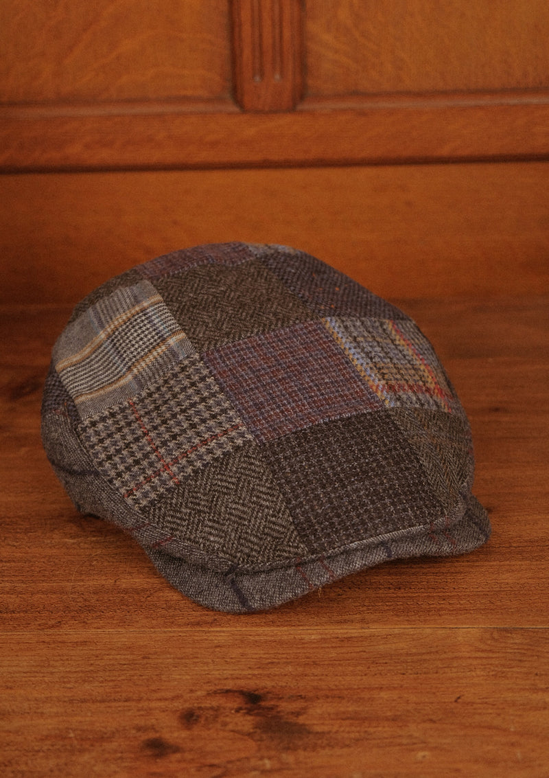 Geary Flat Cap - Grey Patchwork