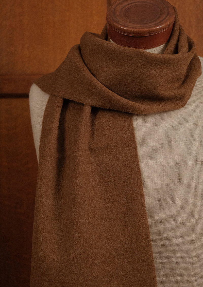 Wide Width Merino Wool Scarf - Gingerbread