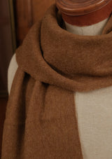 Wide Width Merino Wool Scarf - Gingerbread