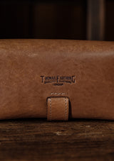 Saddle Leather Glasses Case - Tan