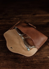 Saddle Leather Glasses Case - Tan