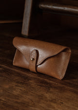 Saddle Leather Glasses Case - Tan