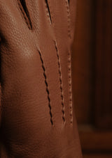 Deerskin Leather Gloves - Havana Tan