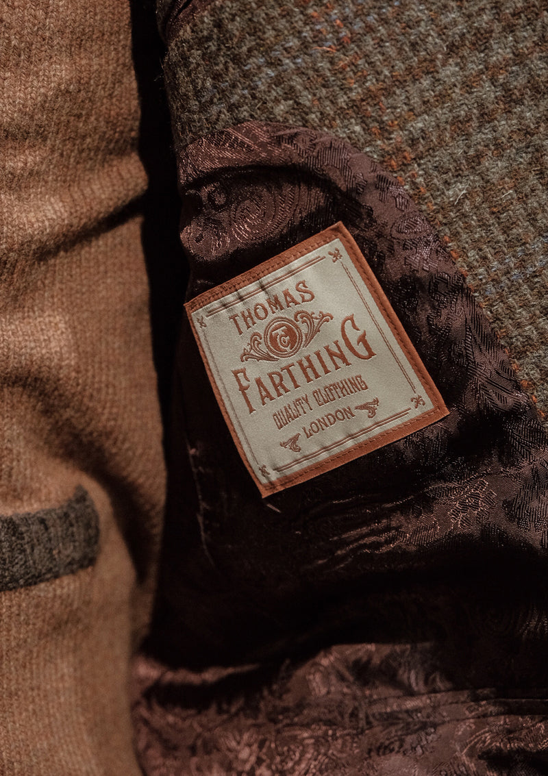 Edison Harris Tweed Jacket - Heather Green Check