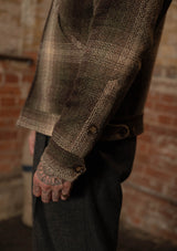Midtown Pure Wool Cropped w/ 1940s Talon Zipper Jacket - Green Plaid