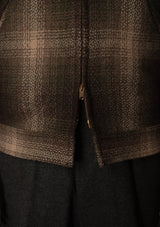 Midtown Pure Wool Cropped w/ 1940s Talon Zipper Jacket - Green Plaid
