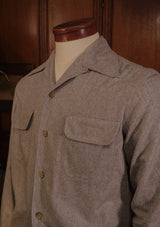 Connell Board Shirt In Cashmere / Cotton - Light Grey