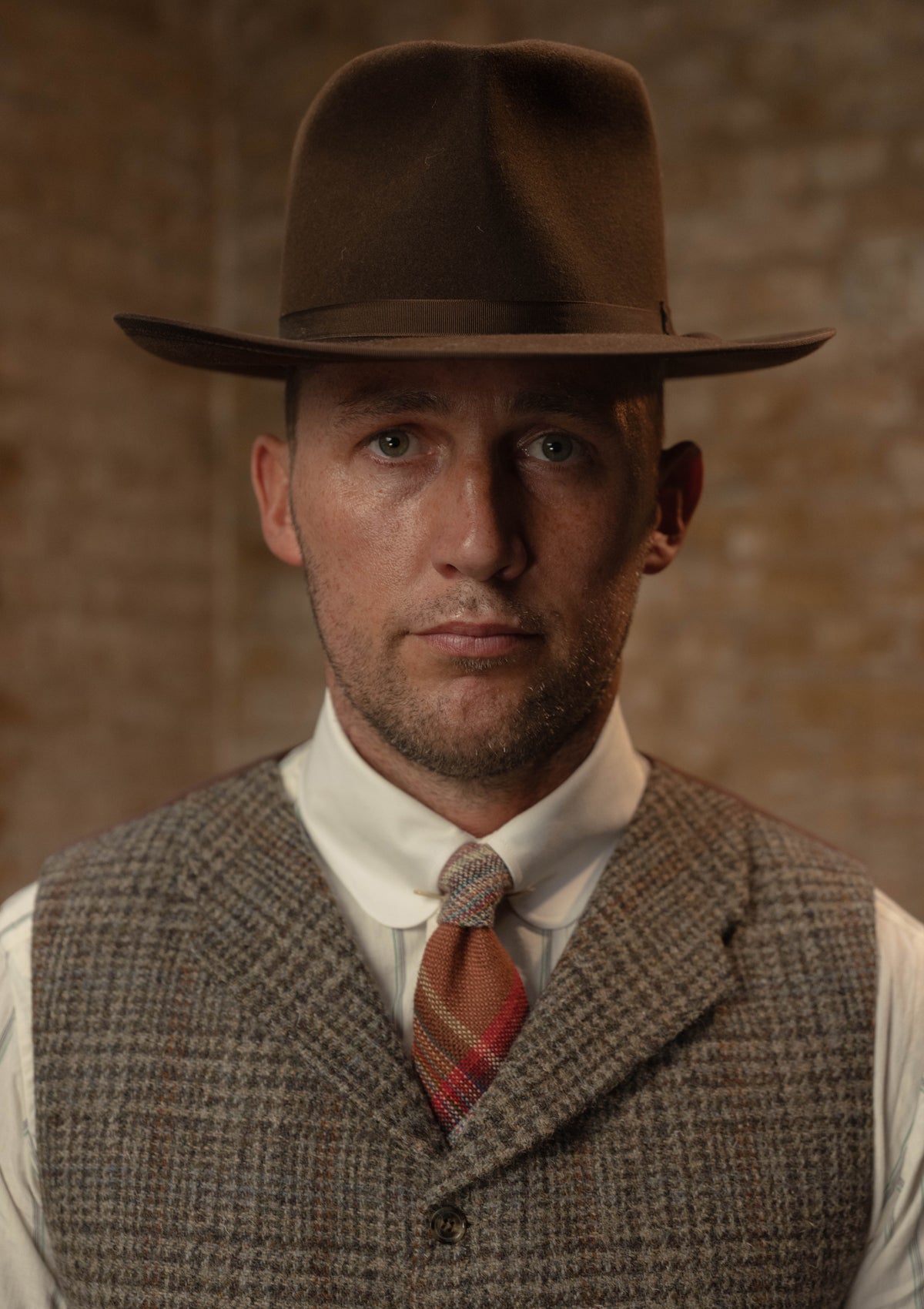 Coleman Harris Tweed Waistcoat - Highland Mist Check