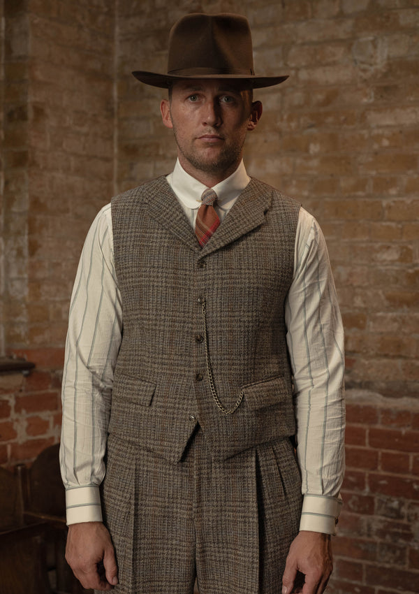Coleman Harris Tweed Waistcoat - Highland Mist Check