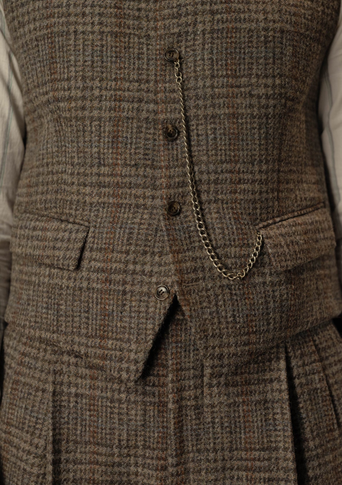 Coleman Harris Tweed Waistcoat - Highland Mist Check