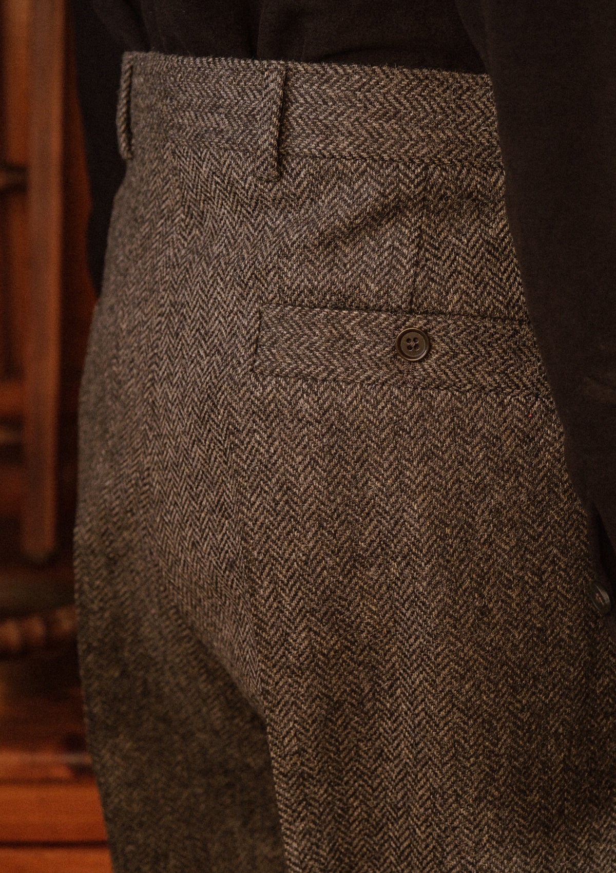 Grayson Clark Trousers - Flint Herringbone