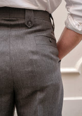 Gene Trouser - Graphite Herringbone