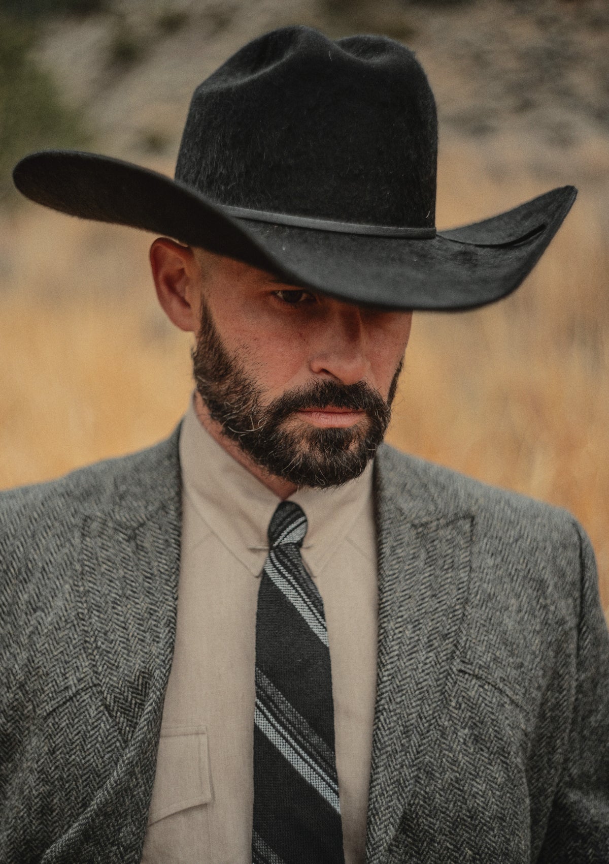 Grayson Jacket - Flint Herringbone