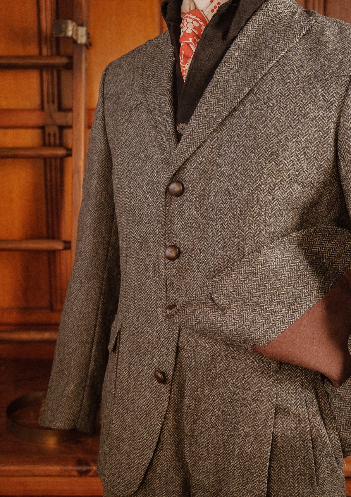 Grayson Jacket - Flint Herringbone
