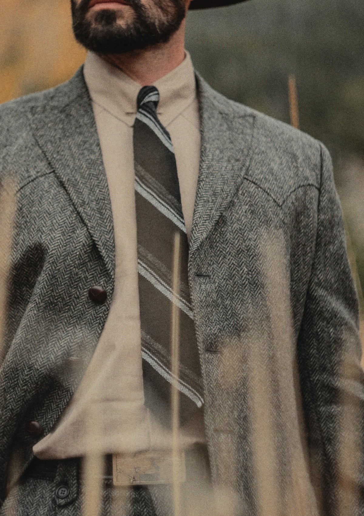 Grayson Jacket - Flint Herringbone