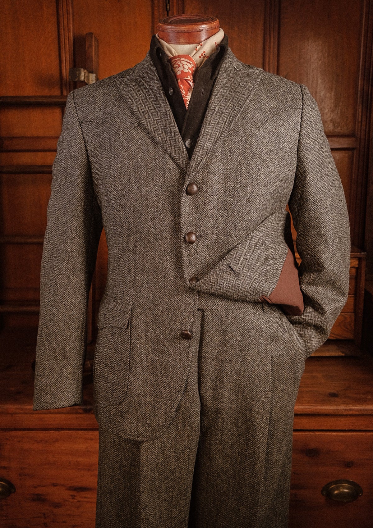 Grayson Jacket - Flint Herringbone