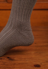 Classic Ribbed Socks - Light Grey