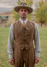 Hawthorne Cropped Waistcoat - Toasted Tobacco