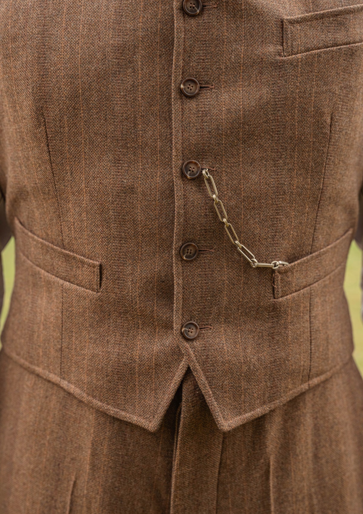 Hawthorne Cropped Waistcoat - Toasted Tobacco