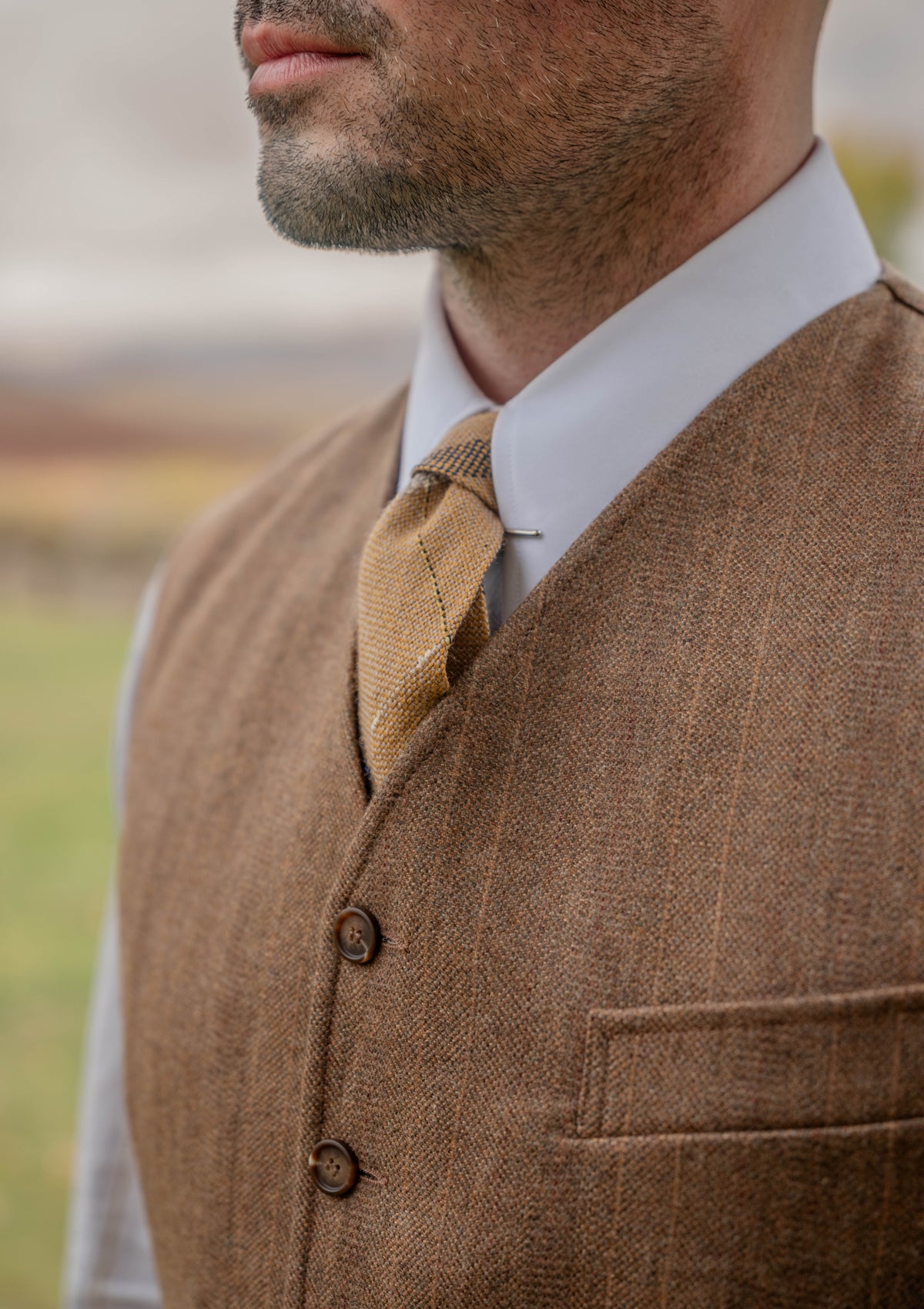 Hawthorne Cropped Waistcoat - Toasted Tobacco