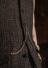 Brockman Harris Tweed Waistcoat - Dark Cedar