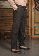 Brockman Harris Tweed Classic Trouser - Dark Cedar