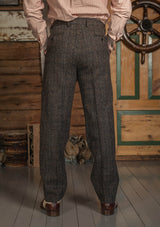 Brockman Harris Tweed Classic Trouser - Dark Cedar