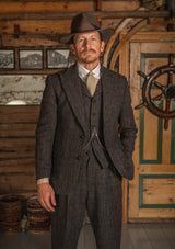 The Brockman Harris Tweed Suit - Dark Cedar