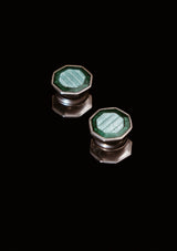 Original 1920's Green Enamel Kum-A-Part Cufflinks