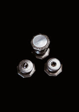 Original 1920's Rare Hand-Etched Mother Of Pearl Snap Cufflinks