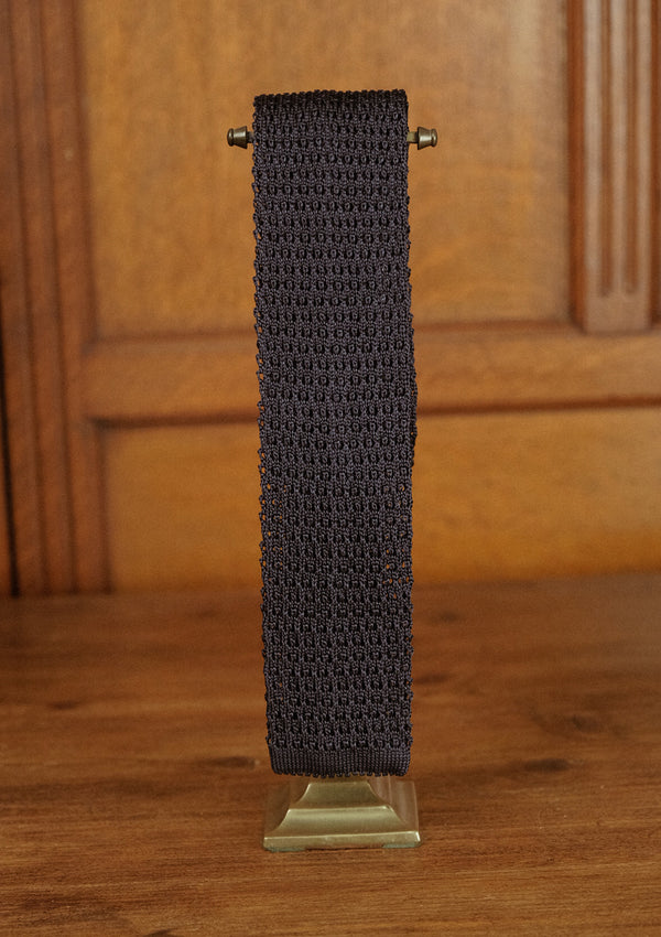 Silk Knitted Tie - Black