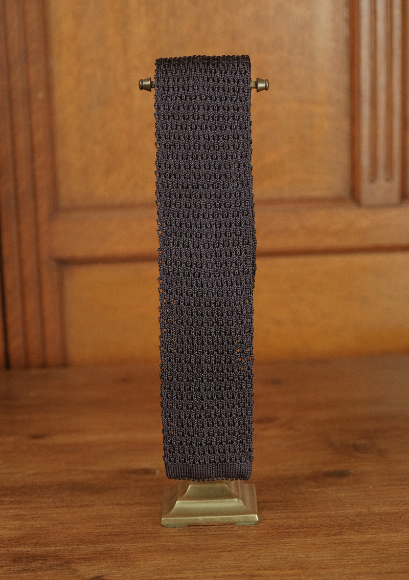 Silk Knitted Tie - Black