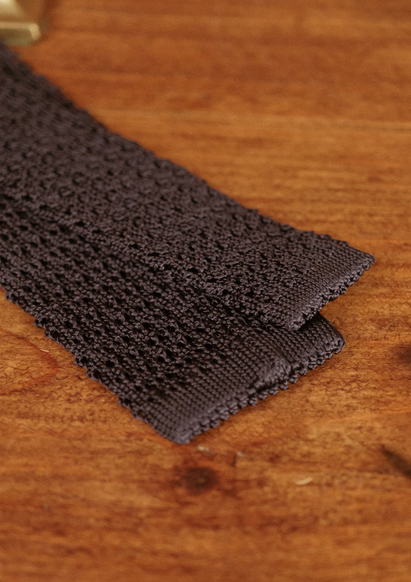 Silk Knitted Tie - Black