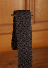 Silk Knitted Tie - Black