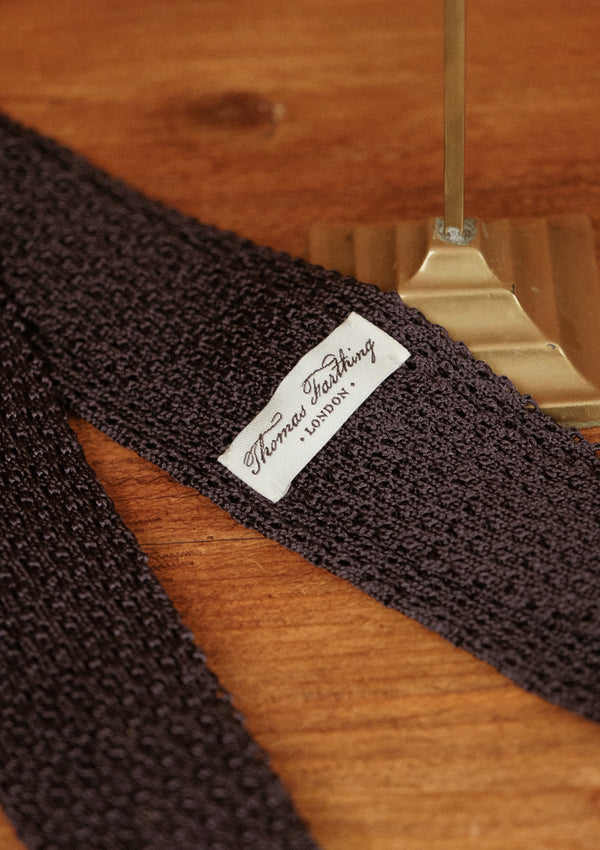 Silk Knitted Tie - Black