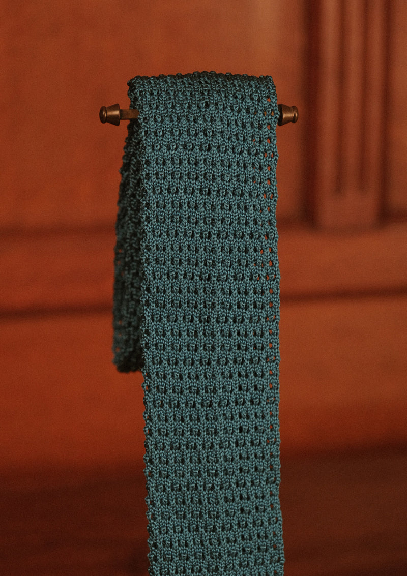 Silk Knitted Tie - Racing Green