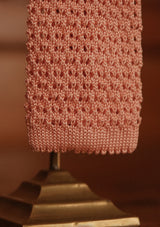 Silk Knitted Tie - Salmon