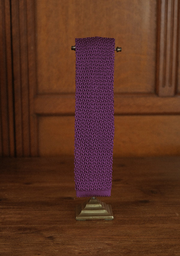 Silk Knitted Tie - Violet