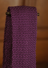 Silk Knitted Tie - Violet