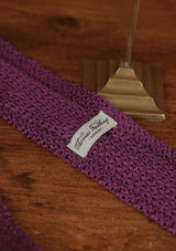 Silk Knitted Tie - Violet