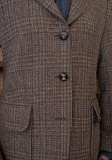 Ladies Edison Harris Tweed Jacket - Heather Green Check